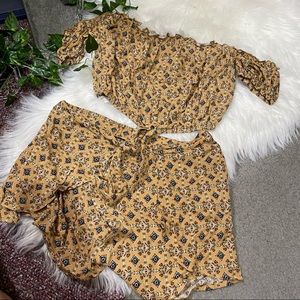 Surf Gypsy top and skirt boho off shoulder